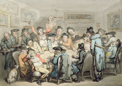La sala del club degli abbonati da Thomas Rowlandson